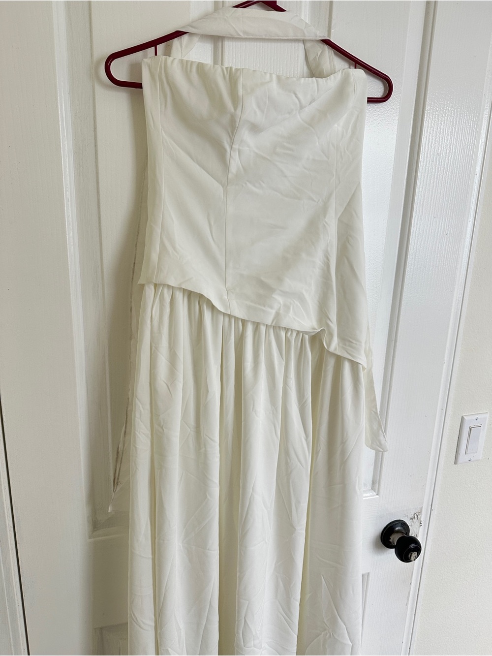 Princess Polly White Strapless Chiffon Maxi Dress with Choker - Picture 2 of 4